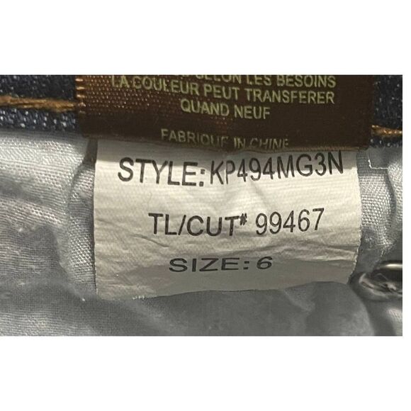 Kut from the Kloth Denim Jeans Mid Rise Slim Fit Dark Wash Blue Women's Size 6 - Picture 9 of 15